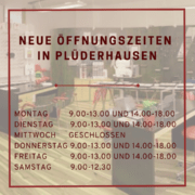 Neue Öffnungszeiten Plüderhausen